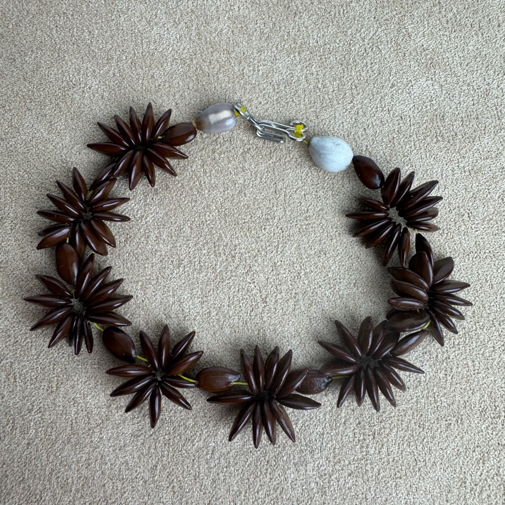 Vintage Hawaiian Brown Koa Seed Bracelet | Handmade